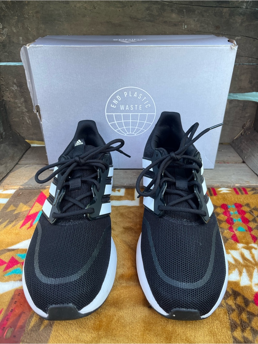 Adidas Men’s EnergyFalcon 90’s style Black & White Running Shoes